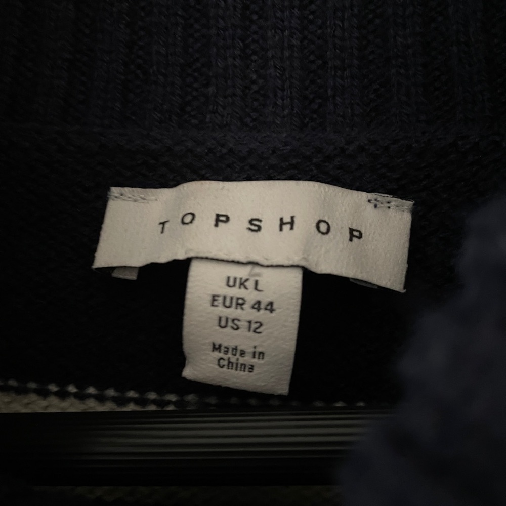 TOPSHOP Oversized Striped Turtleneck Sweater - Picture 4 of 4